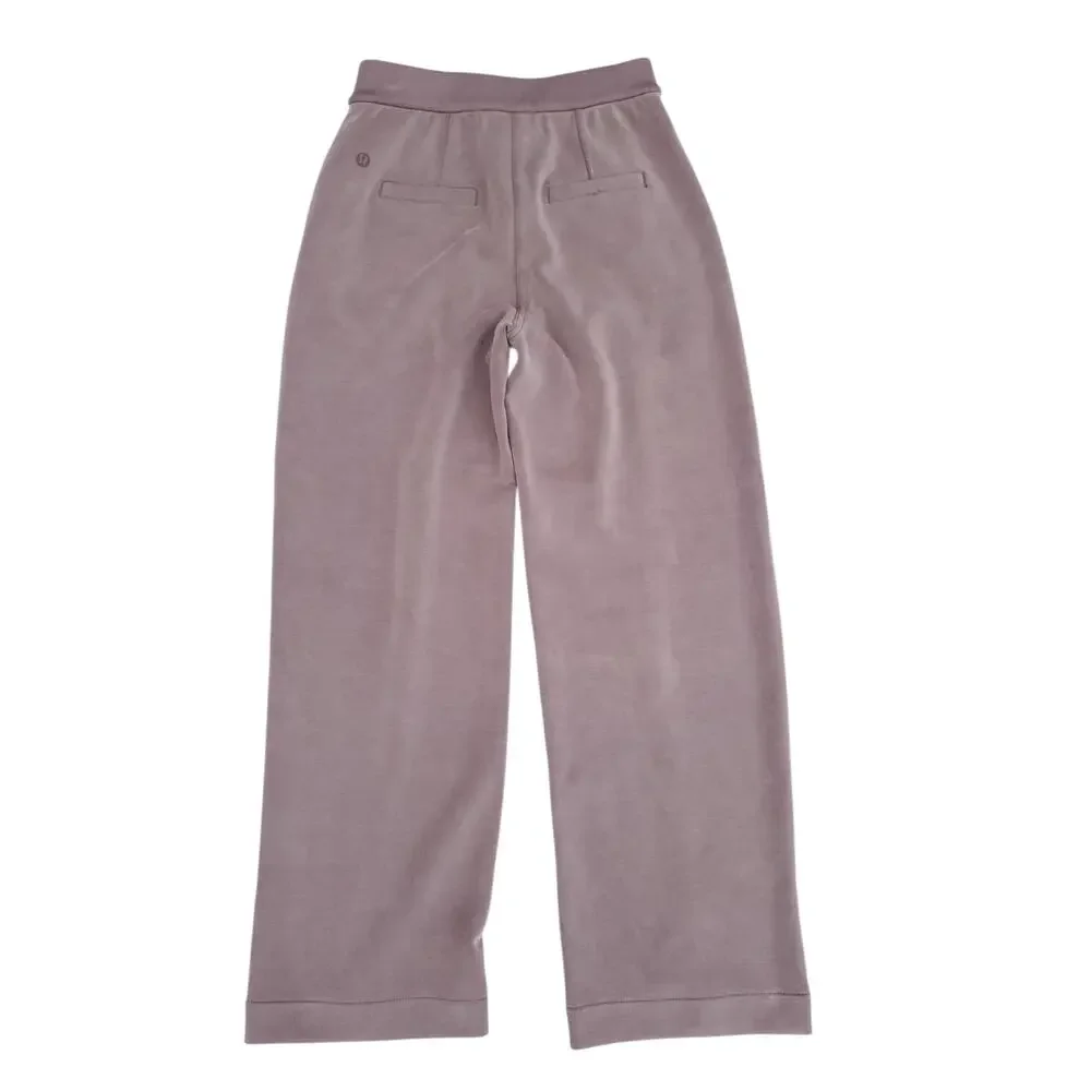 Lululemon Softstreme Pintuck Mid-Rise Pant Beige Yoga Lounge Casual Sz XXXS